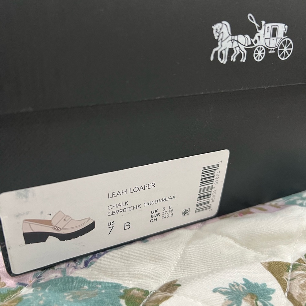 Coach Cream Leather Loafers - Picture 4 of 4